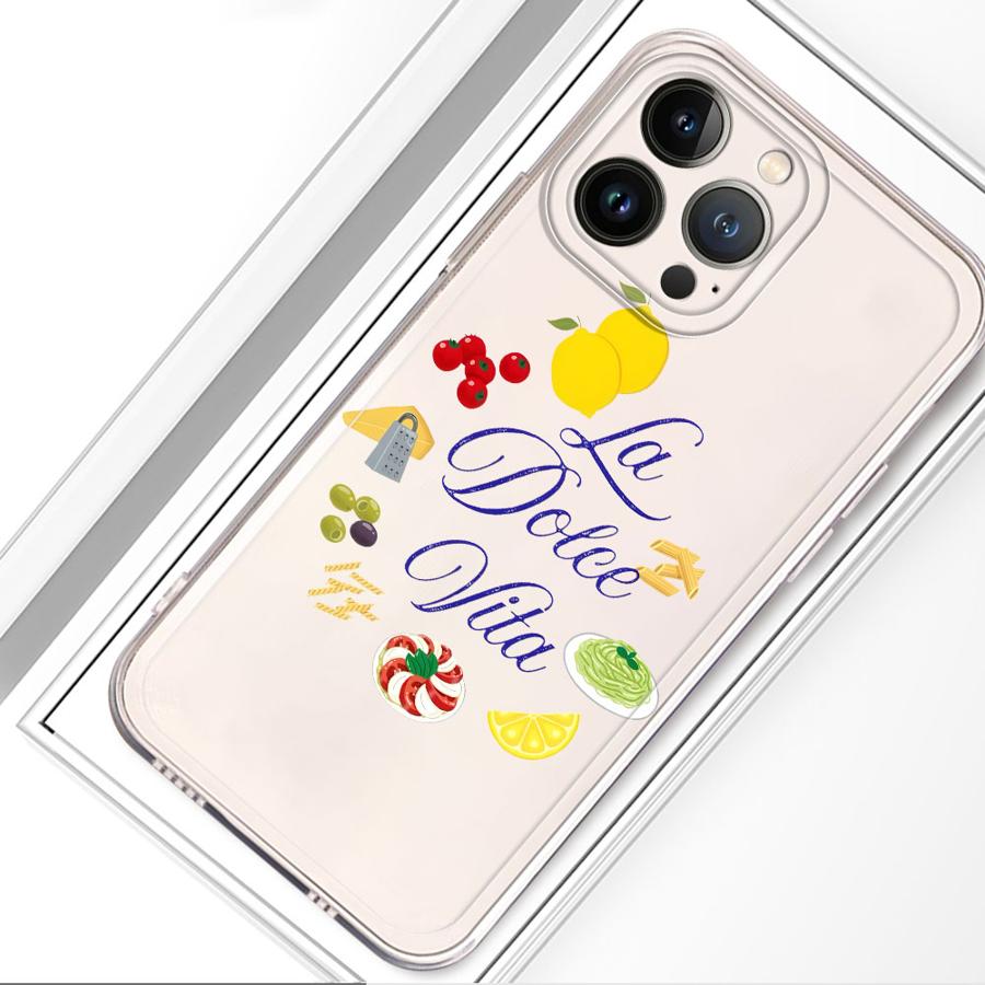 Soft Phone Cover Case for iPhone 17 Pro Max 16 XS Max 15 12 Mini XR 13 Pro 14 Plus 11 Air 7 8 Fruit Letters