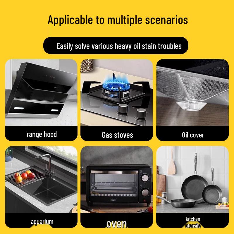 Heavy-Duty Kitchen Oil Stain Remover Foam for Range Hoods