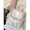 Schoolbag Spring 1011 Korean Sweet Lace Flower Backpack Women's New Fashion Versatile Polka Dot School Bag Personality