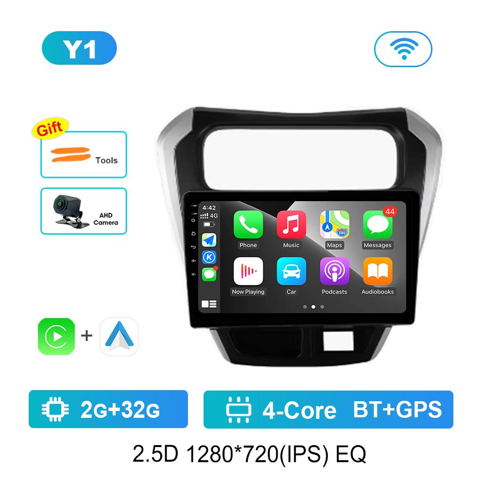 Carplay Android System 9'' for SUZUKI Maruti Alto 800 2014 Navi GPS Car Video Multimedia Player WiFi+4G Split Screen DSP Stereo