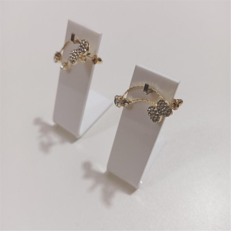 Pack Of 10 Acrylic Earring Display Stands Elegant White Jewelry Organizers Ear Accessories Rack for Home Or Retail Use