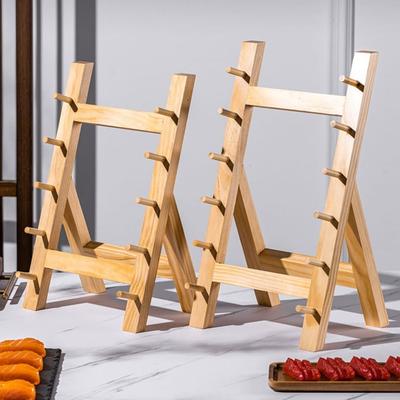 Wood Katana Tanto Stand Multi-layer Flute Recorder Display Rack Kitchen Storage Holder  Tanto