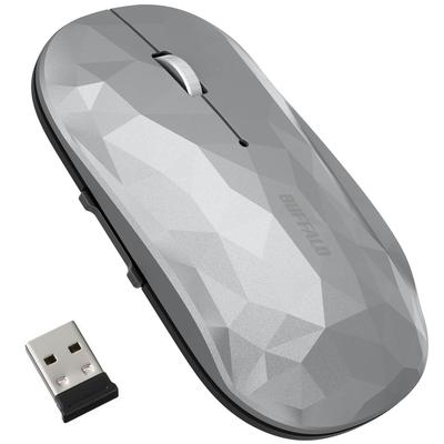 Buffalo Wireless Mobile Mouse Receiver Included FLEXUS Thin and Light 5 Buttons with Wireless Quiet BlueLED MIL Standard Compliant DPI Switching