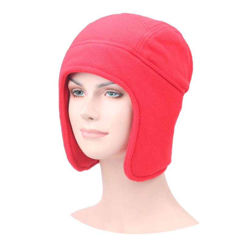 

Зимняя шапка уличная мужская флисовая шапка велосипедная теплая утолщенная женская лыжная с защитой ушей флисовая шапка L（58-60cm）