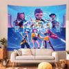 1 K-Pop Demon Hunters Print Tapestry Multi Size Living Room Wall Art Decoration Background Cloth Machine Washable Space Pendan