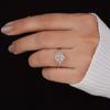 Luxurious Sparkling Zircon Inlaid Women's Ring, Suitable for Brides' Engagement, Wedding, Banquet Jewelry Gifts