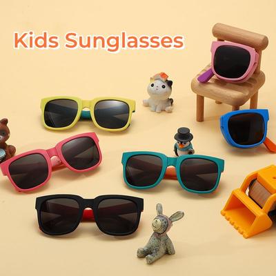 Foldable Children'S Sunglasses Boys And Girls Personality Outdoor Uv Protection Sunglasses Sun Protection Polarizing Sunglasses