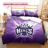 Sacramento Kings2 Pattern Bedding Quilt Set  Home Decoration  Gift (1 * duvet cover + 2 * pillowcase  without core)