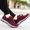 Outdoor Casual Sneakers Ladies Non-Slip Soft Elderly Walking Shoes Spring Flying Woven Breathable Hiking Shoes Women Autumn