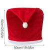 Christmas Chair Cover Santa Hat Dining Chair Covers for New Year 2023 Christmas Party Home Kitchen Table Decoration Gift