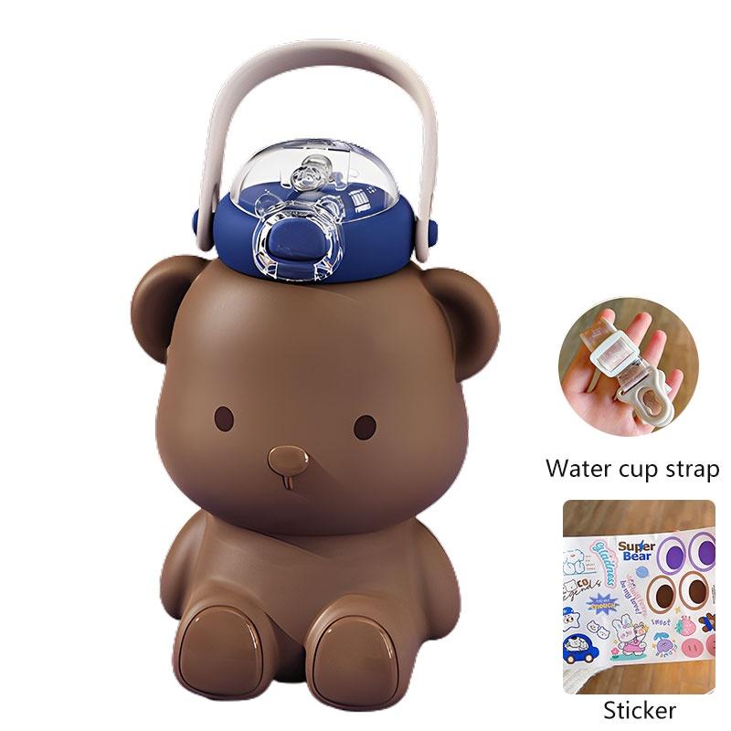 

Кружка Прыгунок Милый Медвежонок Соломенная Кружка Студенты Изолированная Бутылка для Воды Офисные Девушки кофейный