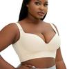 Plus Size Smooth Underwire Bra - Thin Cup, Side Support & Adjustable Fit for Women