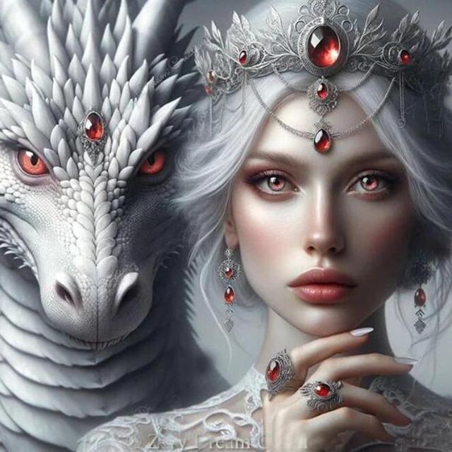 

Красивая Сексуальная Принцесса Дракон Сделай сам 5D Полная Алмазная Живопись Наборы для Вышивания Эльфийская Девушка Алмазная Мозаика для Декора Гостиной Full Round 50x50CM