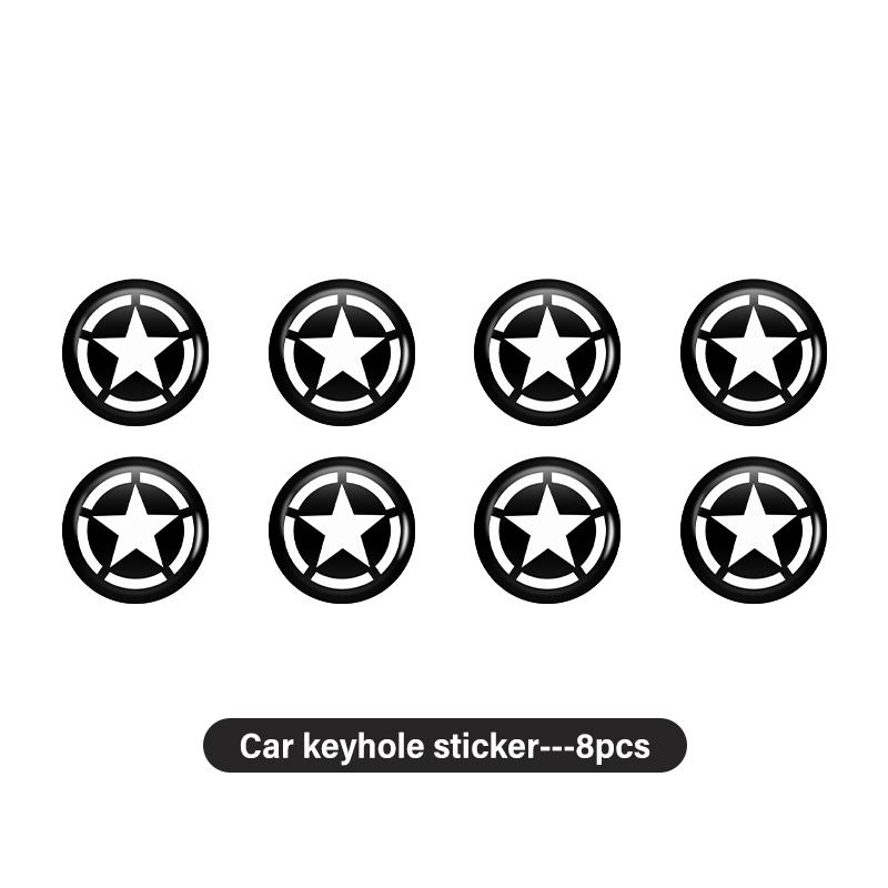 Car Logo Door Key Lock Hole Sticker Keyhole Cover Auto Accessories For Jeep Grand Cherokee Patriot Renegade Compass Wrangler