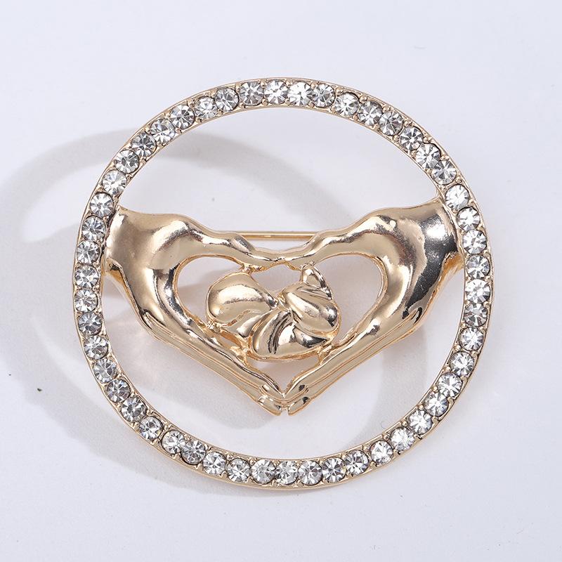 Творческий Популярный Медицинский Ювелирные Изделия Булавка, Персонализированный Мультфильм Любовь Рука Фетальная Брошь Источник