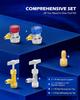 AC Gauge Set with Self-Sealing Tap, R134a R12 R22 R502, 5FT Hoses, Adjustable Couplers, Freon Charge Kit