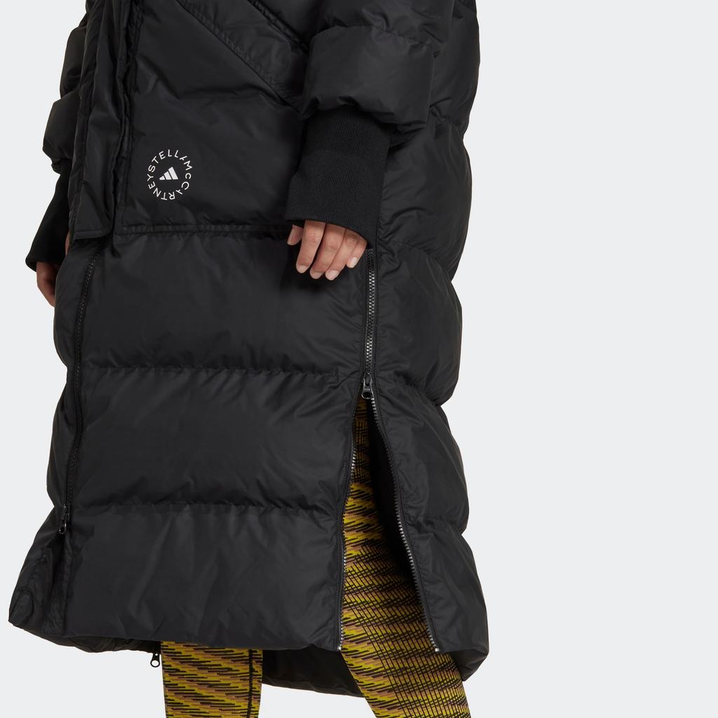 Adidas X Stella McCartney Puffer Jackets Women's Black Hooded Thickened Other HI6082