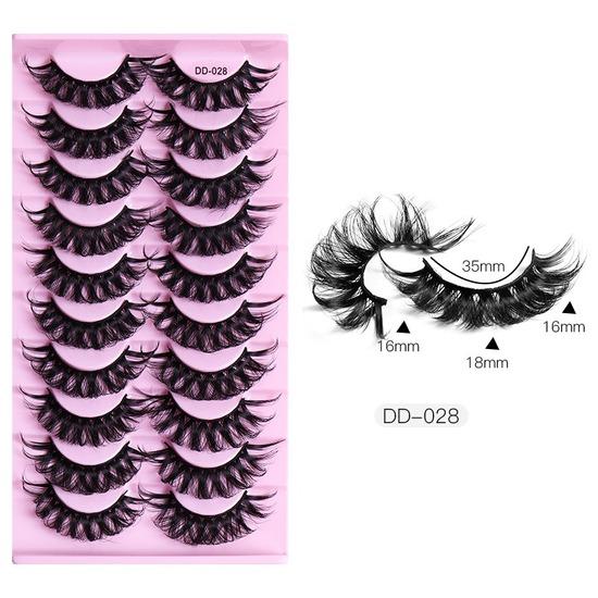 10 Paia Ciglia Finte Russian Strip Lashes Extension Finte Cils Naturel Extension Ciglia D Curl Strip Lashes Trucco Bellezza Ciglia magnetiche