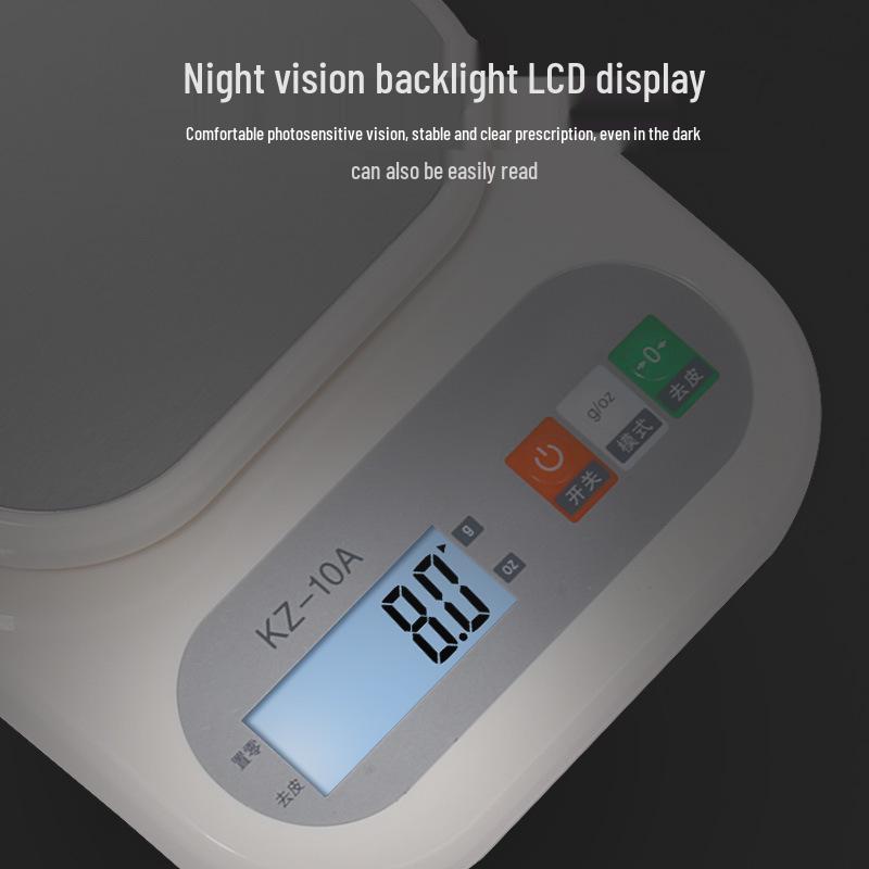 KZ-10A High Precision Kitchen Scale with Bowl - Rechargeable Electronic Baking Scale