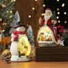 Kersthut Hars Muziekdoos met Draaiende Trein Verlichte LED Muzikale Kersthut Figuur Kerst Decoratie