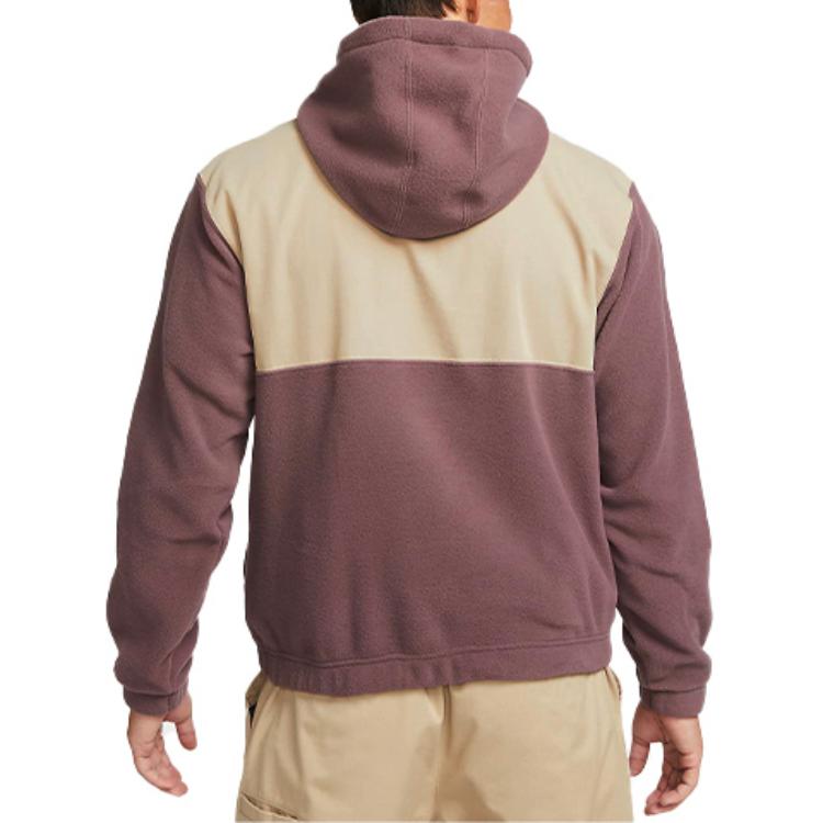 Nike Fleece Paneled Skateboarding Hoodie With Fleece Lining Fleece Clothing Men's Dark Burgundy DA4224-646