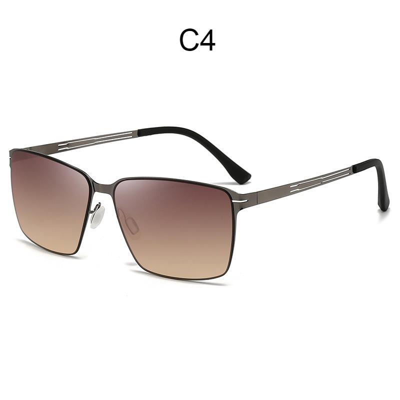 Men's Sunglasses, Metal Square Sunglasses, UV-proof Driving Fishing Sunglasses.