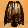 Halloween Spider Web Pattern Ribbon Design Dust Cover Elegant Lampshade Dark Style Tablecloth Gothic Style 50x153cm
