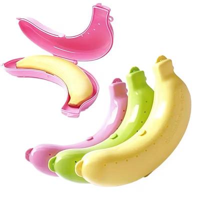 Scatola Porta Banana in Plastica Contenitore Frutta Porta Pranzo Custodia Portatile per Banana per Viaggio Scuola Picnic Campeggio