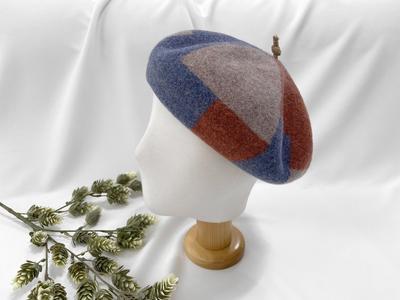 Women's Wool Jacquard Beret Plain Hat Basic