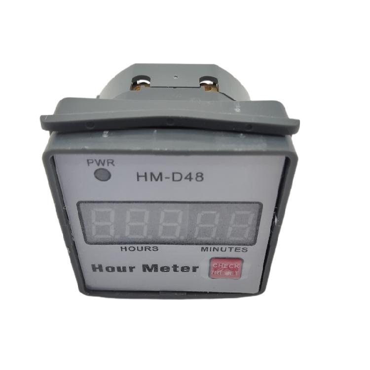 AC220V Hourmeter HM-D48 0‑999.99h Hour Meter Digital Hourmeter for Lawn Mower
