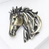 Alloy Horse Head Brooch Women Men Metal Horse Lapel Pin Animal Sweater Dress Suit Clothing Accessories Jewelry Gift