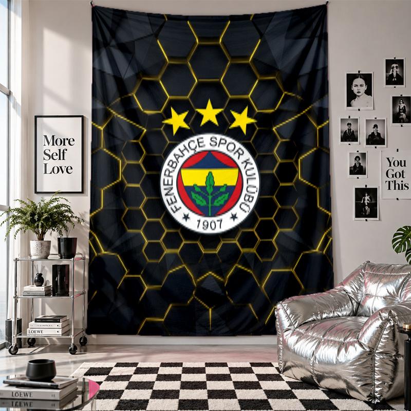 Arazzo da Parete FC Fenerbahçe Decorazione per la Casa Tessuto da Appendere a Parete per Camera da Letto Soggiorno Sfondo