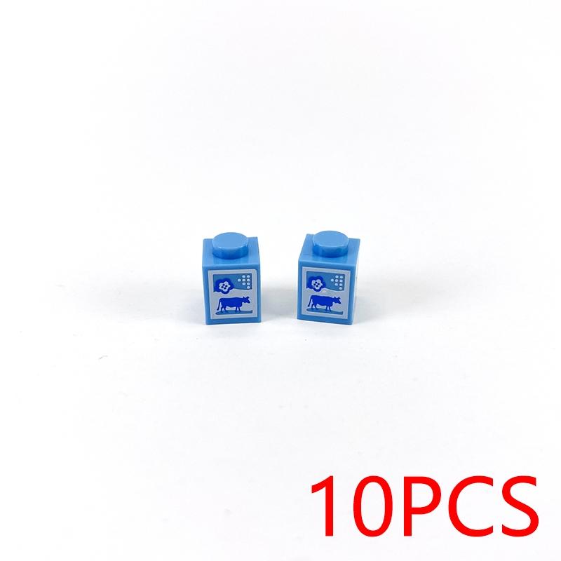 MOC Printed Tile ToyCompatible Brick Accessories Building Blocks City PC Phone Clock Pizza Parts Bricks Children Kids