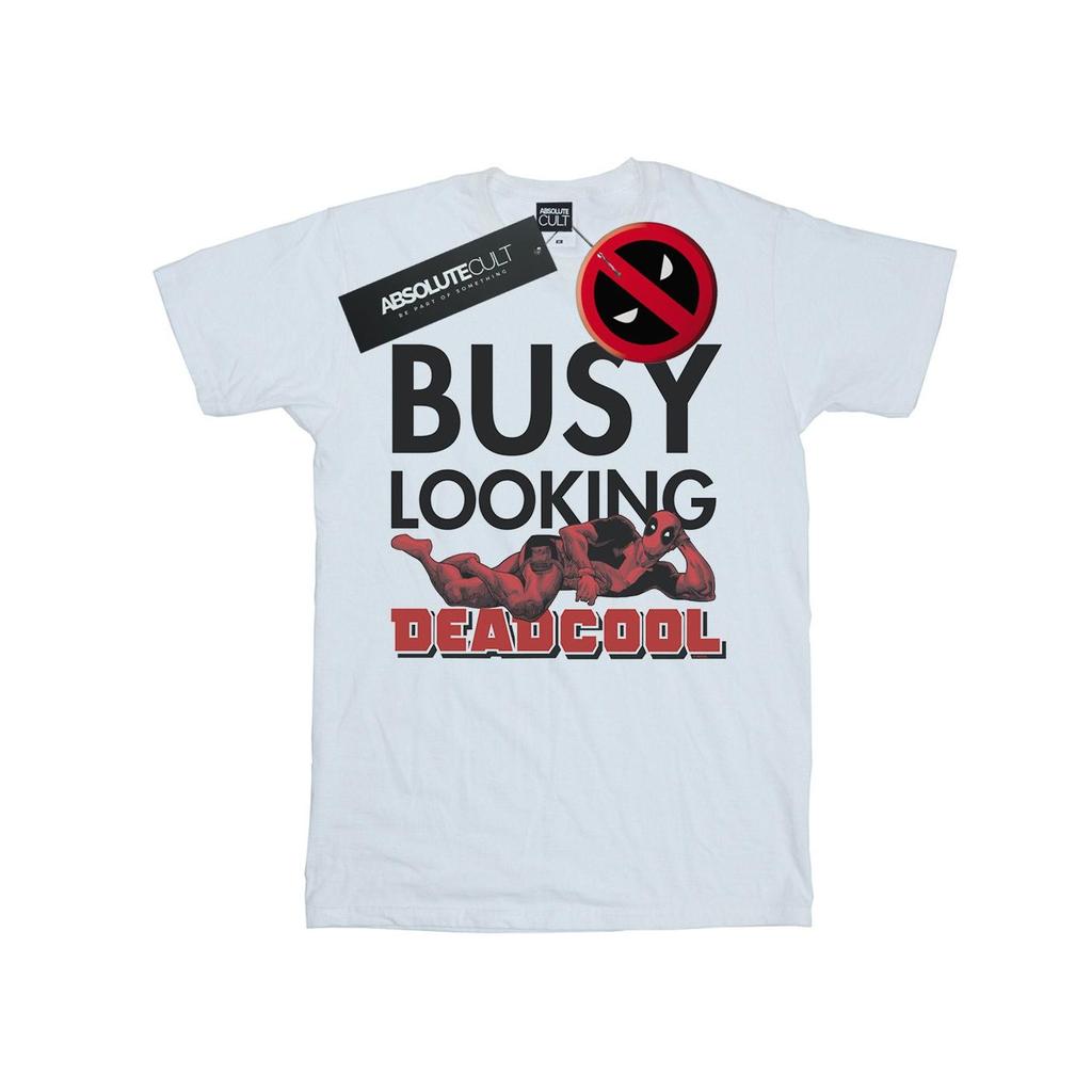 Marvel Mens Deadpool Busy Looking Deadcool T-Shirt
