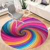 1pc Colorful Swirl Pattern Chair Carpet for Office, Round Non-Slip Durable Large Size Office Carpet, Suitable for Office, Beautiful Decoration