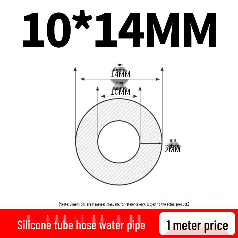 Elastic Tear-Resistant Transparent Silicone Water Hose - Odorless & High-Temperature Resistant for Household Water Dispensers