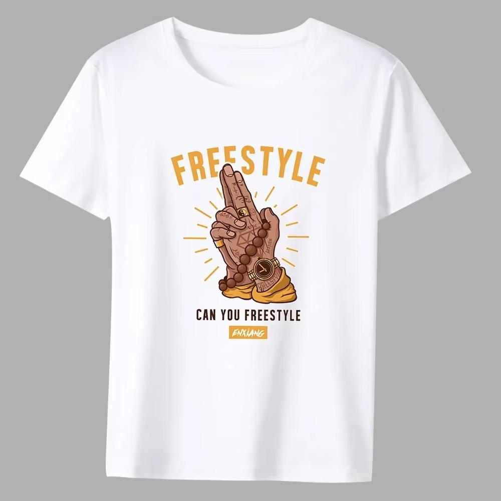 

Модная мужская футболка на все случаи жизни, трендовая серия с принтом в виде руки, с круглым вырезом, повседневная, для работы, удобная, мужская приталенная футболка, топ XXXXXL белый