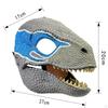 3D Dinosaurier Beweglicher Kiefer Cosplay Latex Kopf Rollenspiel für Maskerade Halloween Kostüm Bühne