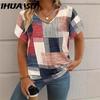 Women's Fashion Casual Short Sleeve V Neck Blouses & Shirts