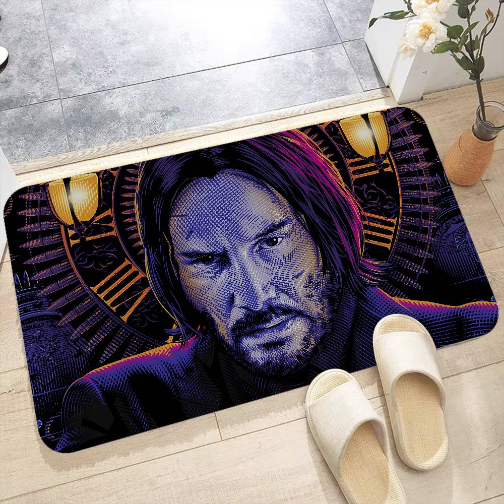 1pc Classic J-john W-wick Movie Entrance Door Mat Nordic Style Home Doormat Bathroom-Toilet Mats Bedroom Hotel Decor Mat