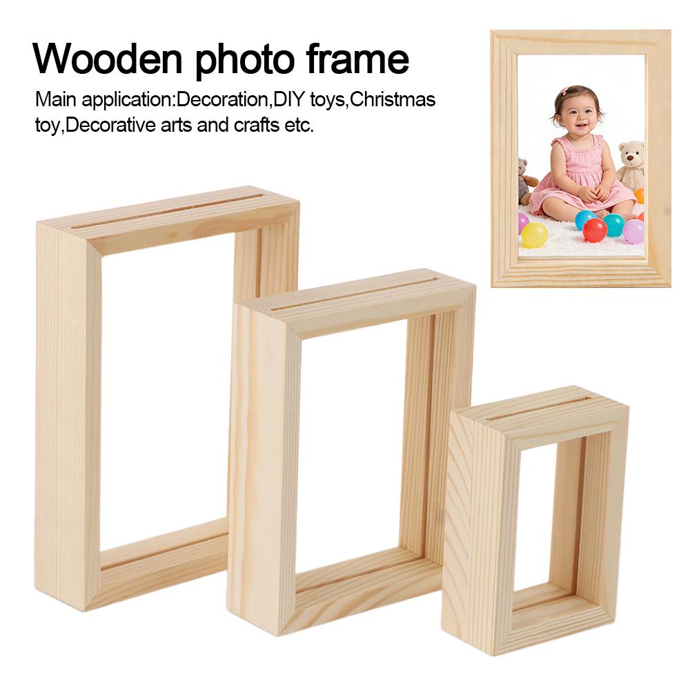Mini Wedding Decor Art Wooden Vintage Picture Holder Photo Frame