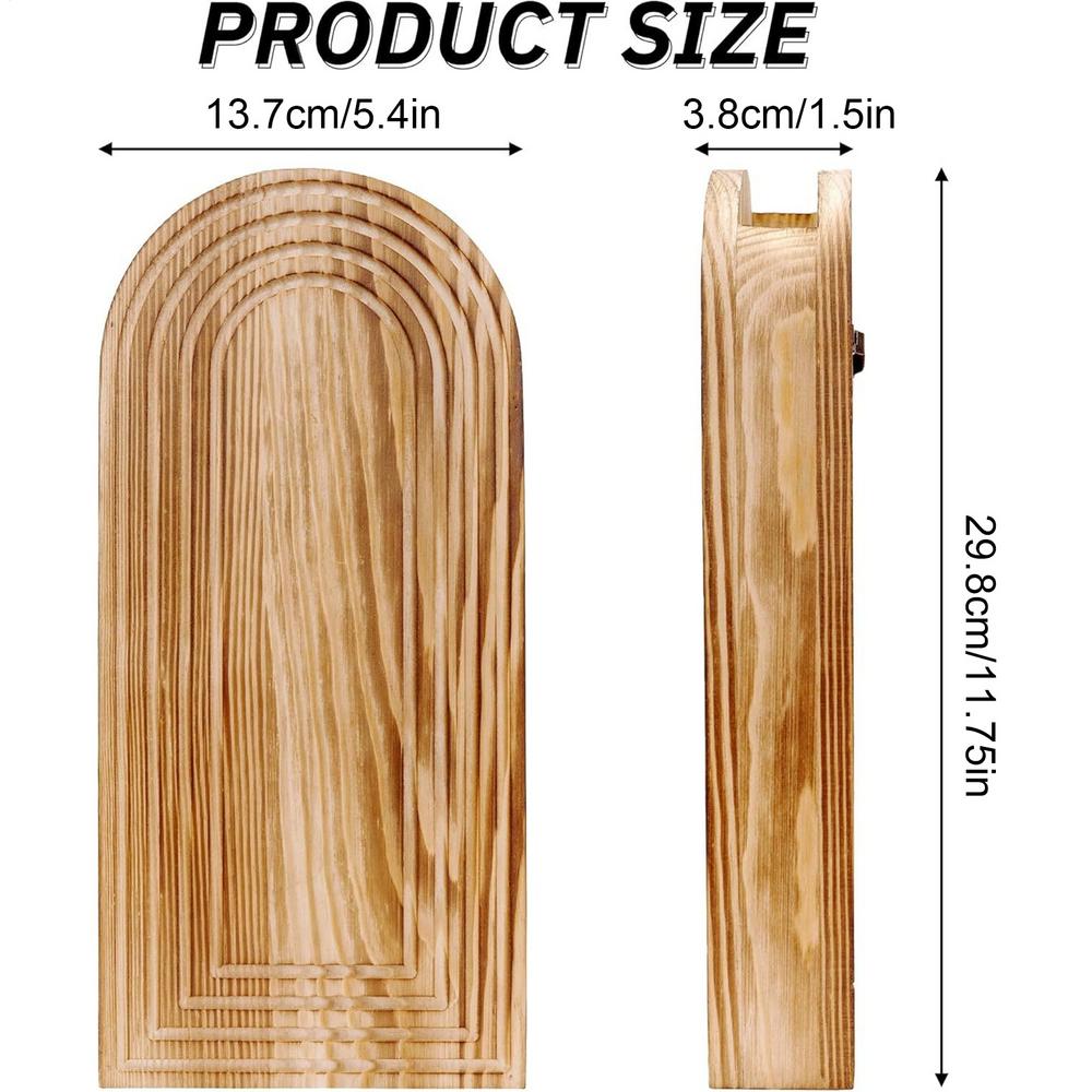 2pcs Wooden Wall Flower Vase Decoration Hanging Vase Rustic Aesthetic Plant Holder Boho Wall Decor Modern Planter