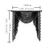 Waterfall Window Valance Soft Breathable Elegant Swag with Bead Tassels for Cafe Basement
