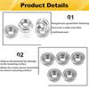 A20F-Serrated Flange Hex Nuts Hexagon Flange Nuts, Locknuts Replacement Nut For DIY Home Mechanism