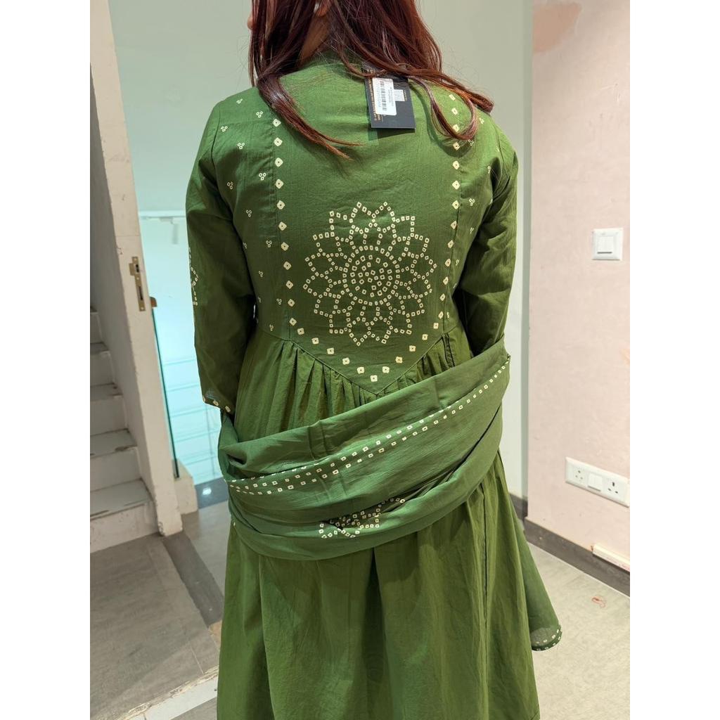 Bawełniany zestaw Kurti Pant Dupatta na imprezę Indyjski Projektant Etniczny Salwar Kameez