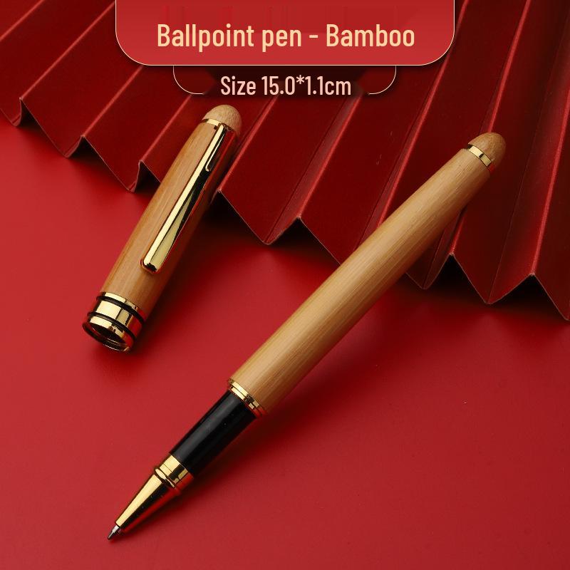 Retro Bamboo & Metal Pen: High-End Ballpoint, Fountain, Signature for Business or Graduation Gifts