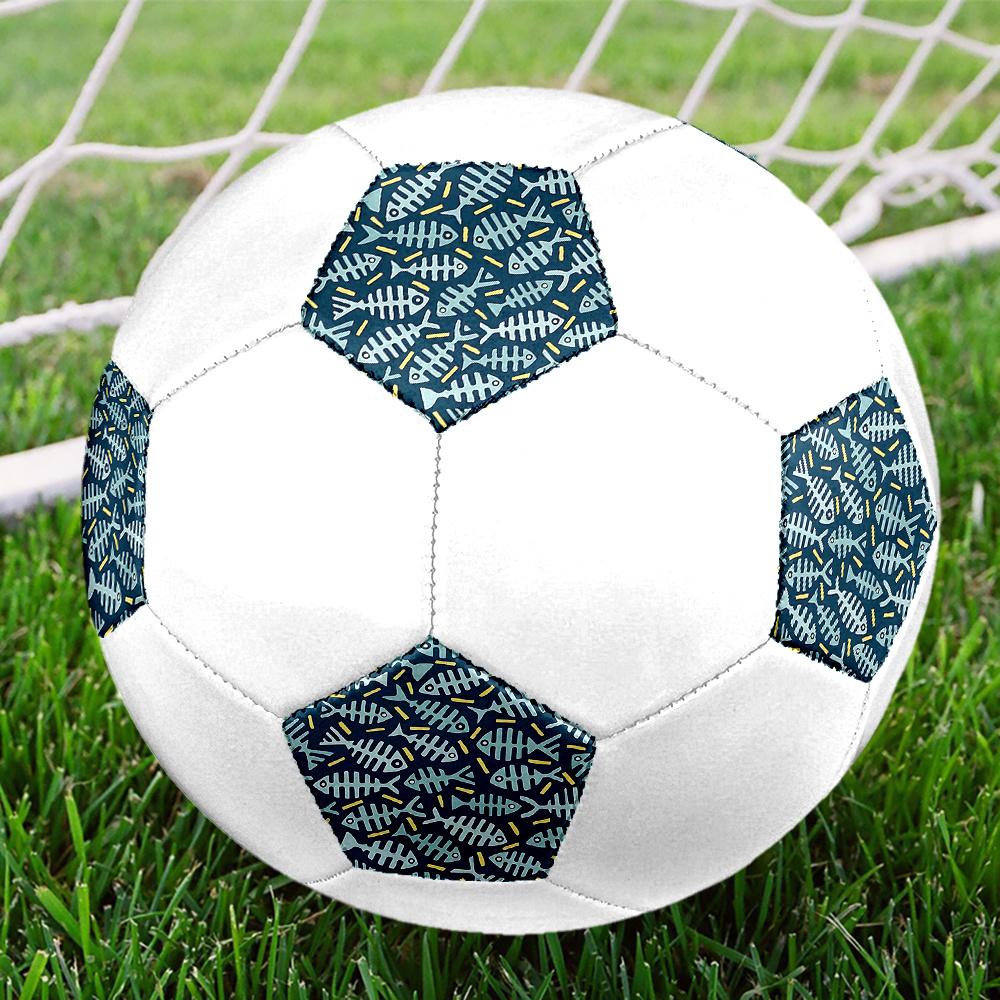 1PC Fish Bone Soccer Ball Size 5 Football Machine Sewn Indoor/Outdoor Universal Football Gift W3 Size 5