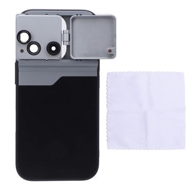 3 In 1 Phone Camera Lens with Case Aluminum TPU Optical Glass Macro Telephoto Fisheye Lens for 16