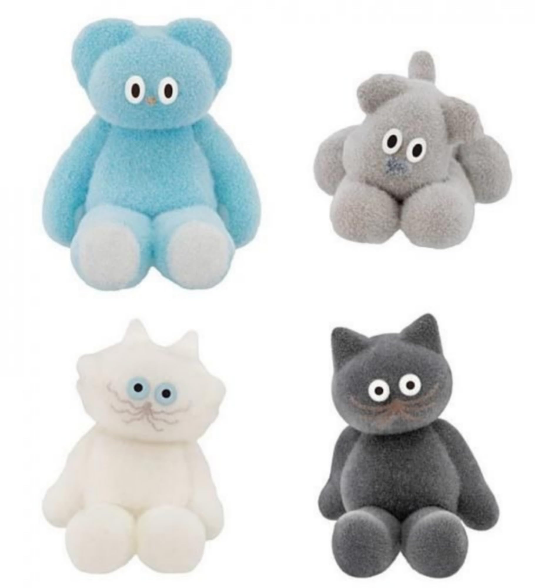 

Ken Elephant Umao Plush Doll Figure Collection x Complete Set of 4, Gachapon Capsule Toy