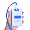 Women Men Plastic ID Credit Bank Card Holder Students Bus Card Case Lanyard Candy Colors Identity Badge Cards Cover